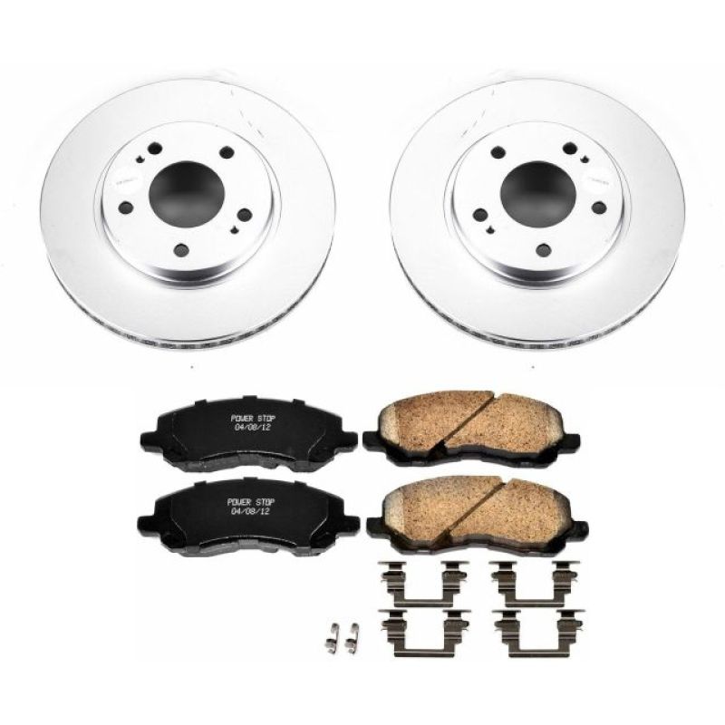 PSB Z17 Evolution Coated Kit - Power Stop 01-05 Chrysler Sebring Front Z17 Evolution Geomet Coated Brake Kit