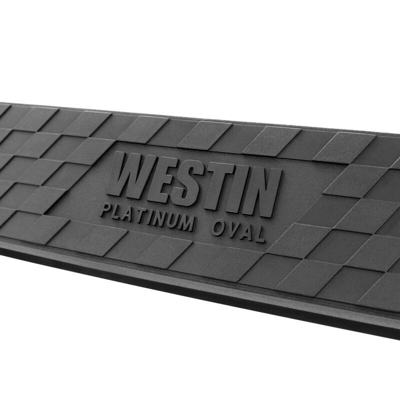WES Nerf Bars - Platinum 4 - Westin 2019 Chevrolet Silverado/Sierra 1500 Crew Cab Platinum 4 Oval Nerf Step Bars - Black
