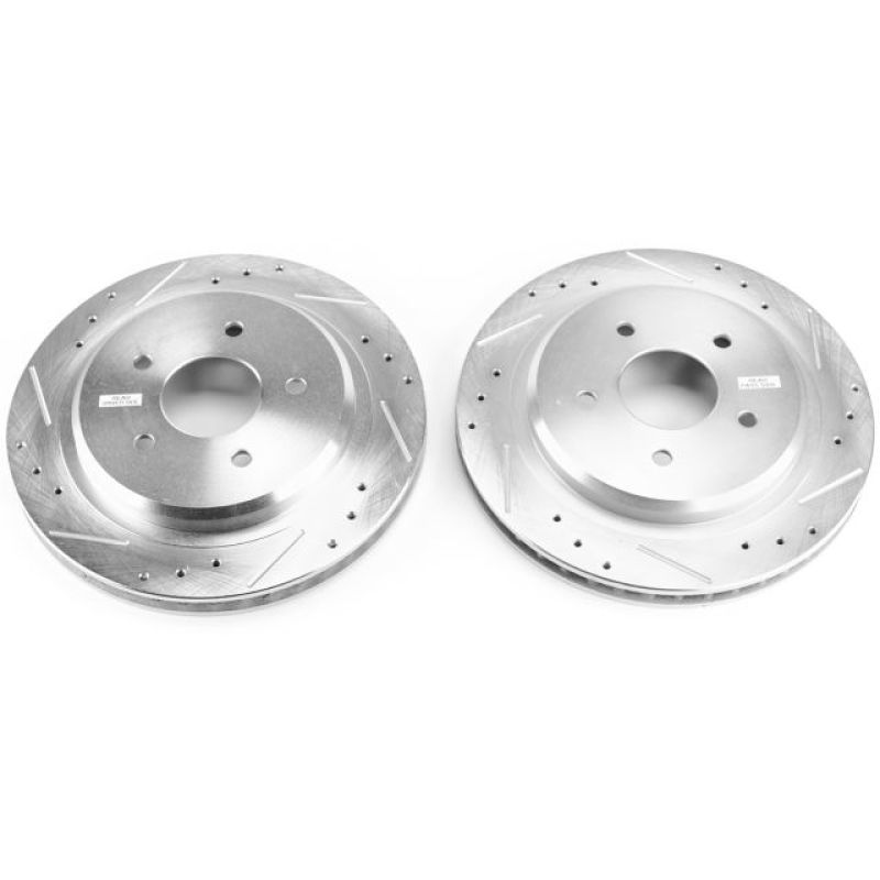 PSB Evolution Drill/Slot Rotor - Power Stop 04-09 Cadillac XLR Rear Evolution Drilled & Slotted Rotors - Pair