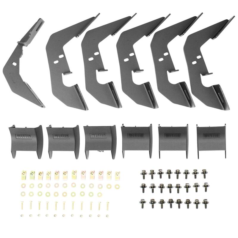 WES Nerf Bars - R7 - Westin 2007-2018 Chevy Silverado Ext/Dbl Cab R7 Nerf Step Bars - Black