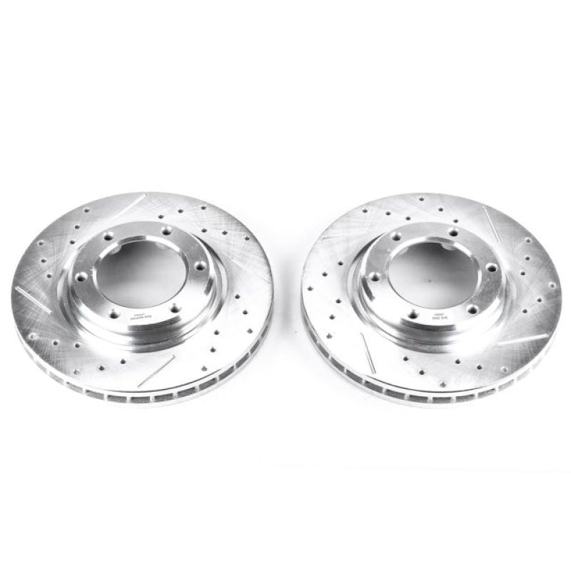 PSB Evolution Drill/Slot Rotor - Power Stop 96-97 Lexus LX450 Front Evolution Drilled & Slotted Rotors - Pair