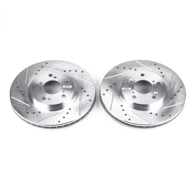 PSB Evolution Drill/Slot Rotor - Power Stop 01-03 Acura CL Front Evolution Drilled & Slotted Rotors - Pair