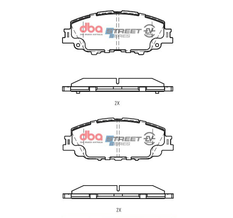 DBA Street Series Brake Pads - DBA 19-22 Toyota Corolla Hatchback Front SSEV Street Series Brake Pads