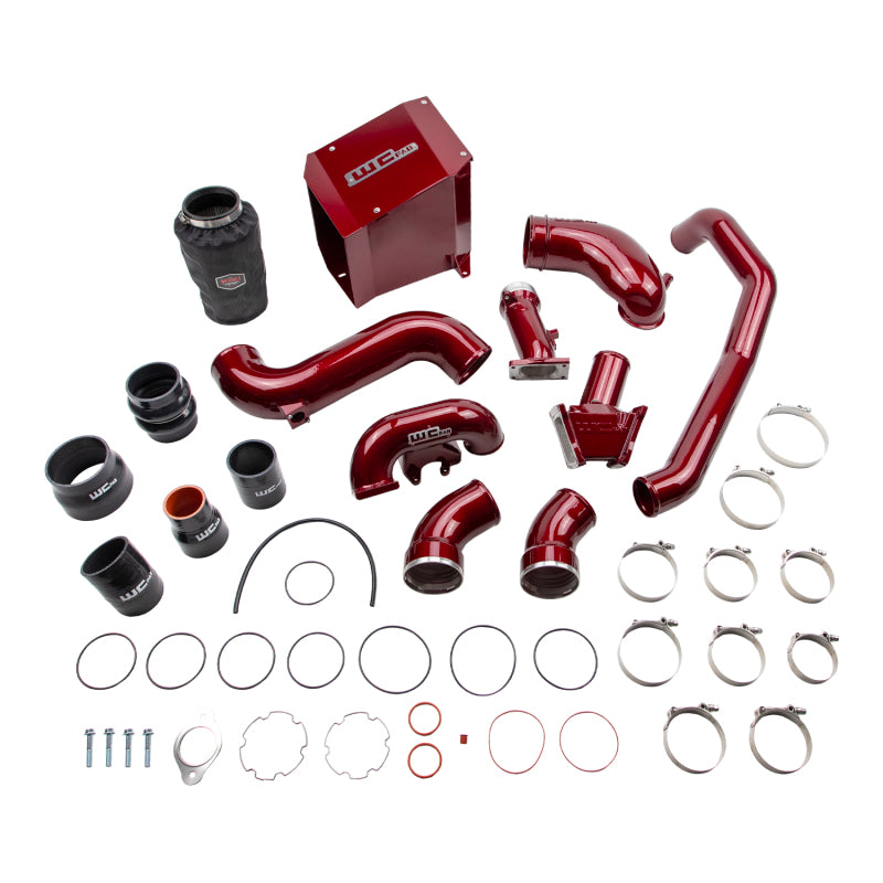 WCF Intake Kit - Stage 2 - Wehrli 06-07 Chevrolet Duramax 6.6L LBZ Stage 2 High Flow Intake Bundle Kit - WCFab Red