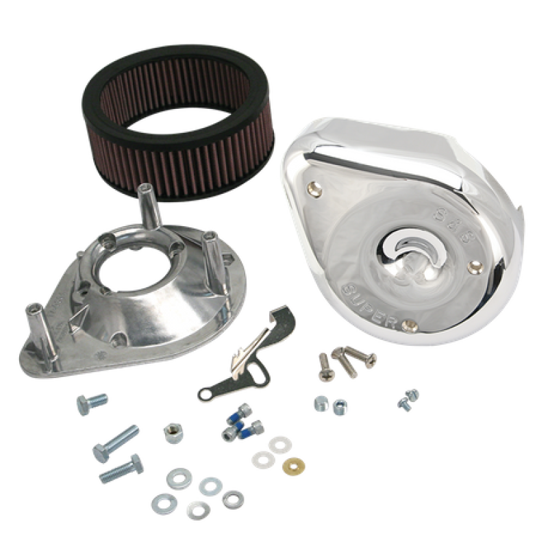 SSC Air Cleaner Kits - S&S Cycle 66-84 BT w/ 5 Gal Tanks Notched Teardrop Air Cleaner Kit for Super E/G Carbs