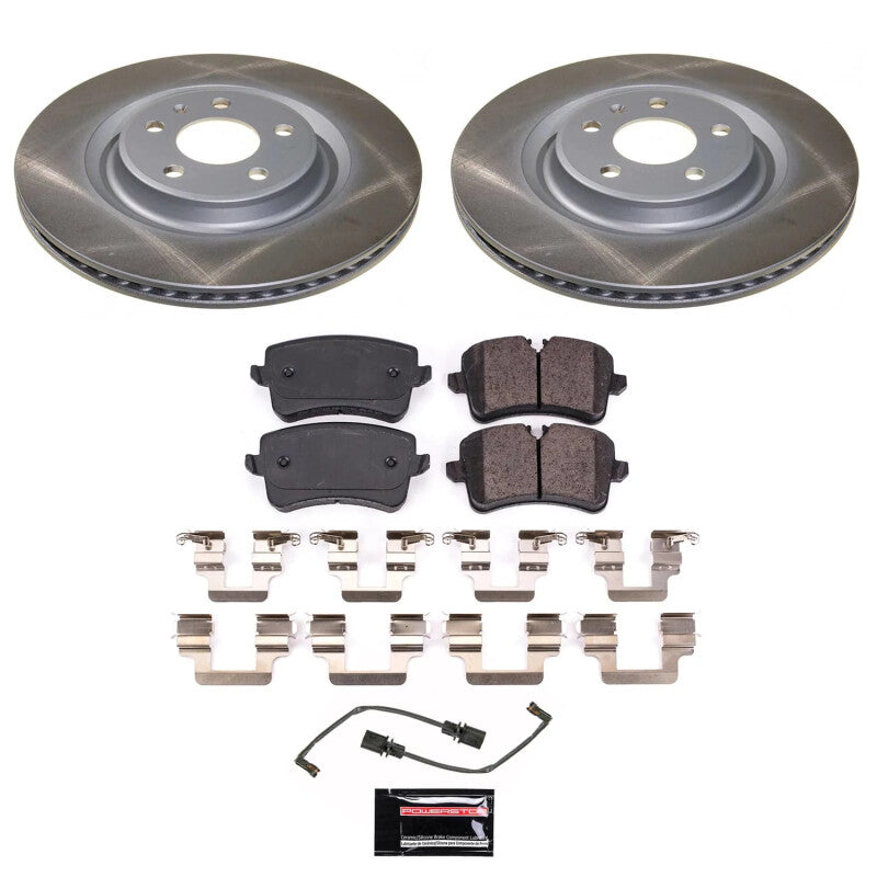 PSB Semi-Coated Rotor Kits - Power Stop 15-21 Porsche Macan Rear Semi-Coated Rotor Kit