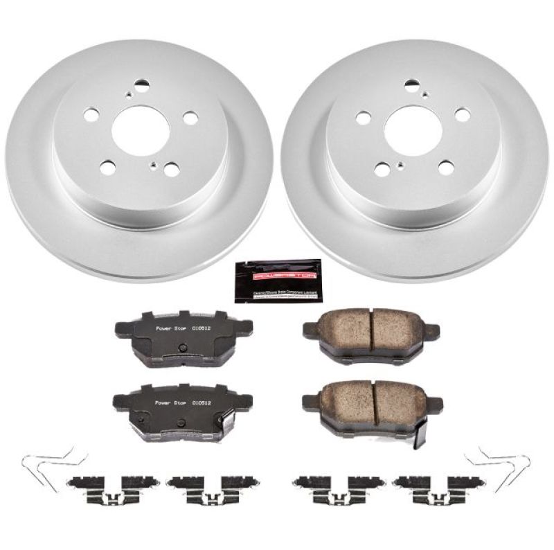 PSB Z17 Evolution Coated Kit - Power Stop 11-17 Lexus CT200h Rear Z17 Evolution Geomet Coated Brake Kit