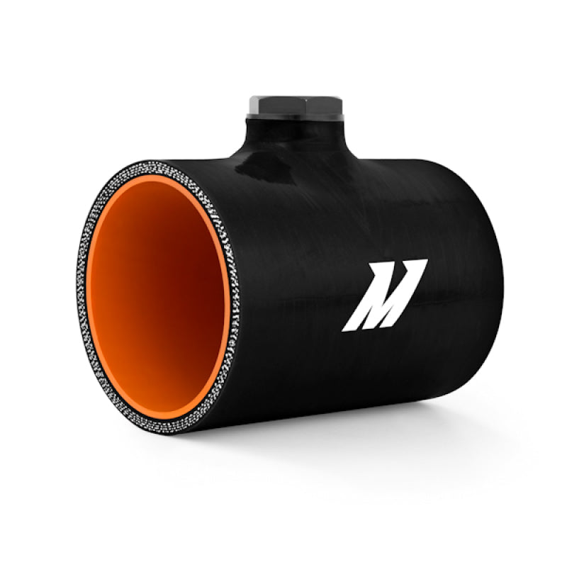 MM Couplers - w/ Bung - Mishimoto 3.0in Black Silicone Coupler w/ 1/8in NPT Bung
