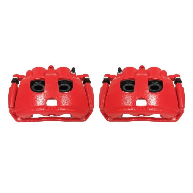 PSB Red Calipers - Power Stop 09-10 Dodge Ram 2500 Rear Red Calipers w/Brackets - Pair