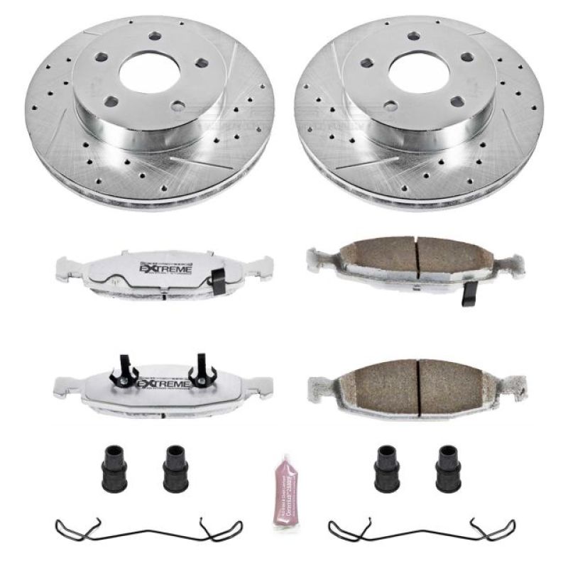 PSB Z26 Street Warrior Kit - Power Stop 99-02 Jeep Grand Cherokee Front Z26 Street Warrior Brake Kit