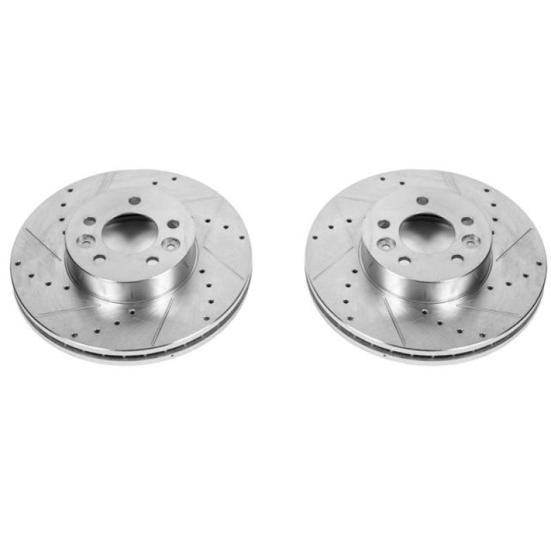 PSB Evolution Drill/Slot Rotor - Power Stop 98-02 Ford Crown Victoria Front Evolution Drilled & Slotted Rotors - Pair