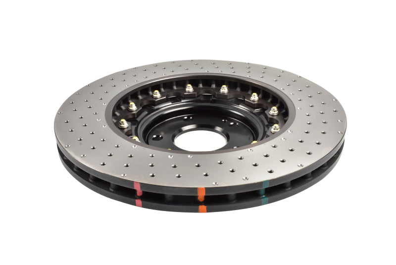 DBA 5000 Series Drilled Rotors - DBA 22-23 Hyundai Kona N Front 5000 Series 2-Piece Drilled Rotor w/Black Hat