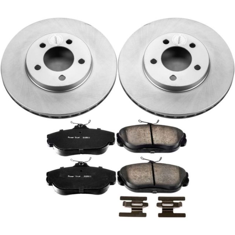 PSB Z17 Evolution Coated Kit - Power Stop 94-00 Ford Taurus Front Z17 Evolution Geomet Coated Brake Kit