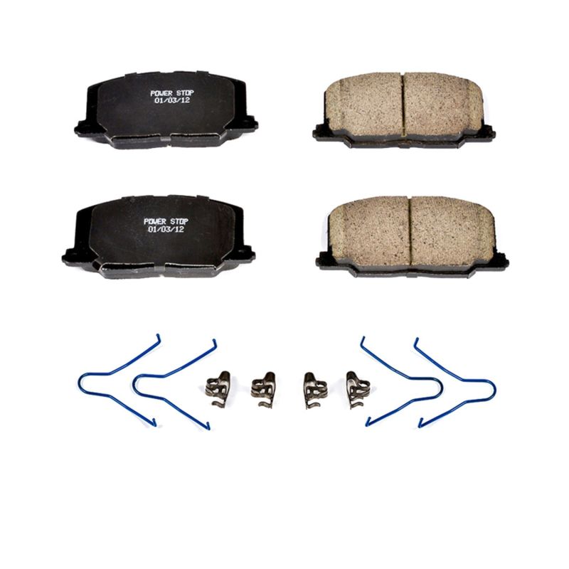 PSB Z17 Evolution Brake Pads - Power Stop 90-91 Lexus ES250 Front Z17 Evolution Ceramic Brake Pads w/Hardware