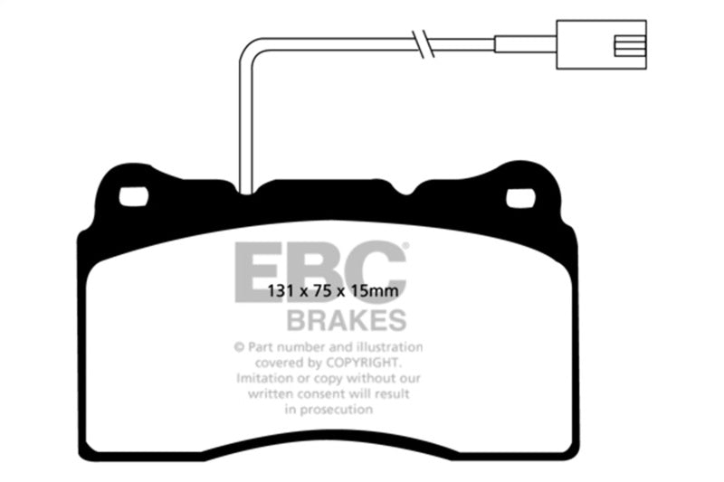 EBC Bluestuff Brake Pad Sets - EBC 14-16 Maserati Ghibli 3.0TT Bluestuff Front Brake Pads