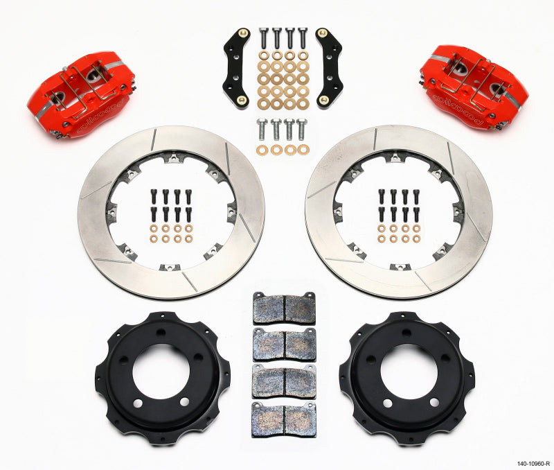 WIL Dynapro Brake Kit - Wilwood Dynapro Rear Kit 12.19in Red Backdraft Cobra (BMW E36 Based)