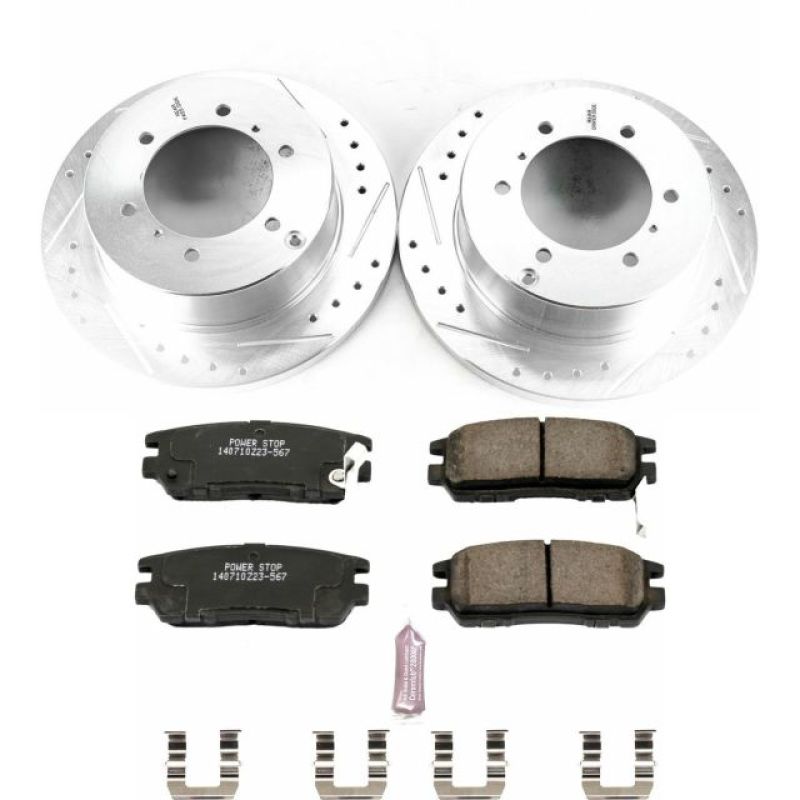 PSB Z23 Evolution Kit - Power Stop 91-00 Mitsubishi Montero Rear Z23 Evolution Sport Brake Kit