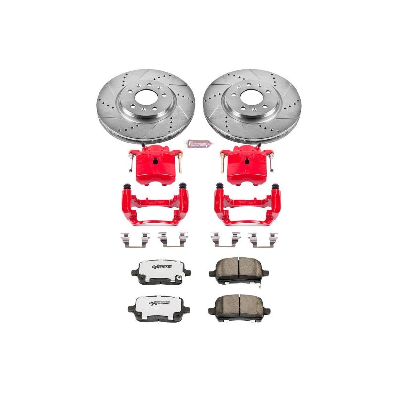 PSB Z26 Street Kit w/Cals - Power Stop 06-09 Pontiac Solstice Front Z26 Street Warrior Brake Kit w/Calipers