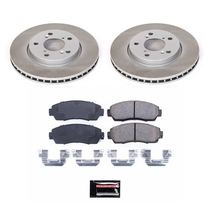 PSB Semi-Coated Rotor Kits - Power Stop 05-10 Honda Odyssey Front Semi-Coated Rotor Kit