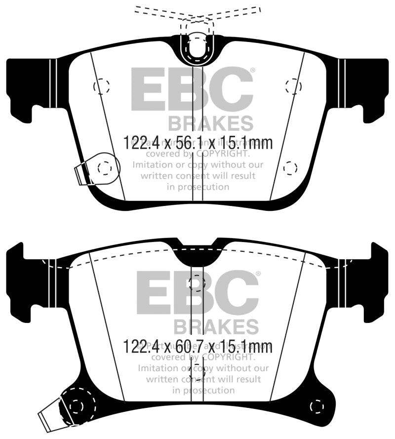 EBC Ultimax2 Brake Pad Sets - EBC 2016+ Chrysler Pacifica (RU) 3.6L Ultimax2 Rear Brake Pads