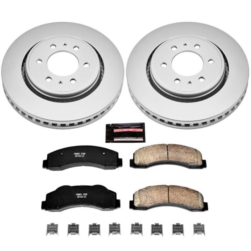 PSB Z17 Evolution Coated Kit - Power Stop 10-18 Ford Expedition Front Z17 Evolution Geomet Coated Brake Kit