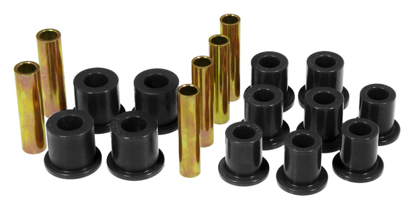 PRO Spring/Shackle Bush- Blk - Prothane 77-79 Ford F250 4wd Front Spring & Shackle Bushings - Black