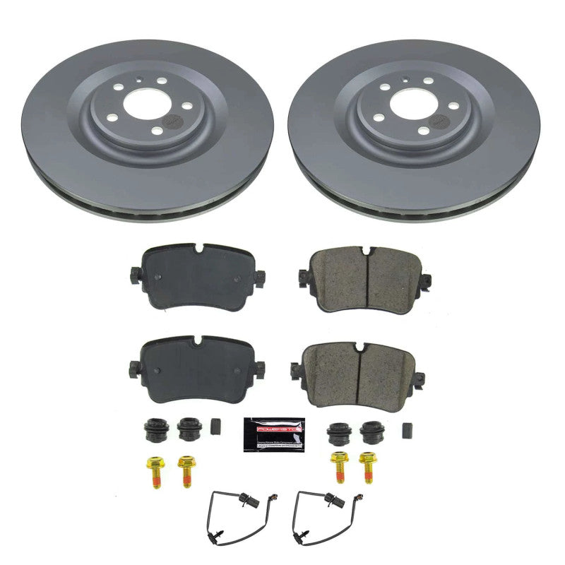 PSB Z23 Evolution Coated Kit - Power Stop 19-20 Audi A8 Quattro Rear Z23 Coated Brake Kit