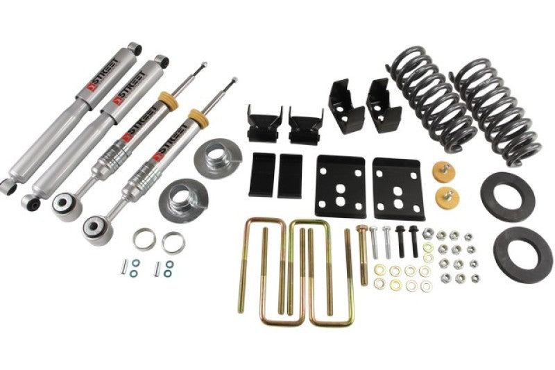 BT Lower Kit w SP Shocks - Belltech 09-13 Ford F150 Ext/Quad Cabs 2WD Lowering Kit w/SP Shocks 2 or 3in F/5.5in R Drop