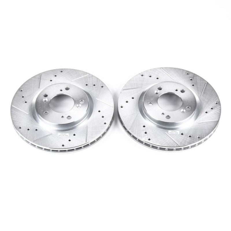 PSB Evolution Drill/Slot Rotor - Power Stop 00-09 Honda S2000 Front Evolution Drilled & Slotted Rotors - Pair