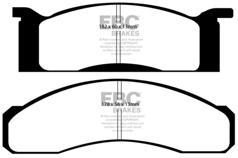 EBC Redstuff Brake Pad Sets - EBC 70 Ford Fairlane 4.1 Redstuff Front Brake Pads
