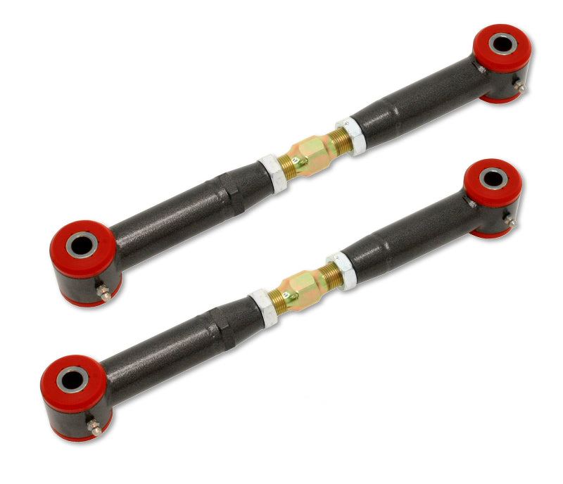 BMR Toe Rods - BMR 10-15 5th Gen Camaro Rear Adj. Toe Rods (Polyurethane) - Black Hammertone