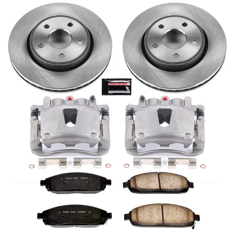PSB Autospecialty Caliper - Power Stop 05-10 Jeep Grand Cherokee Front Autospecialty Kit w/Cals