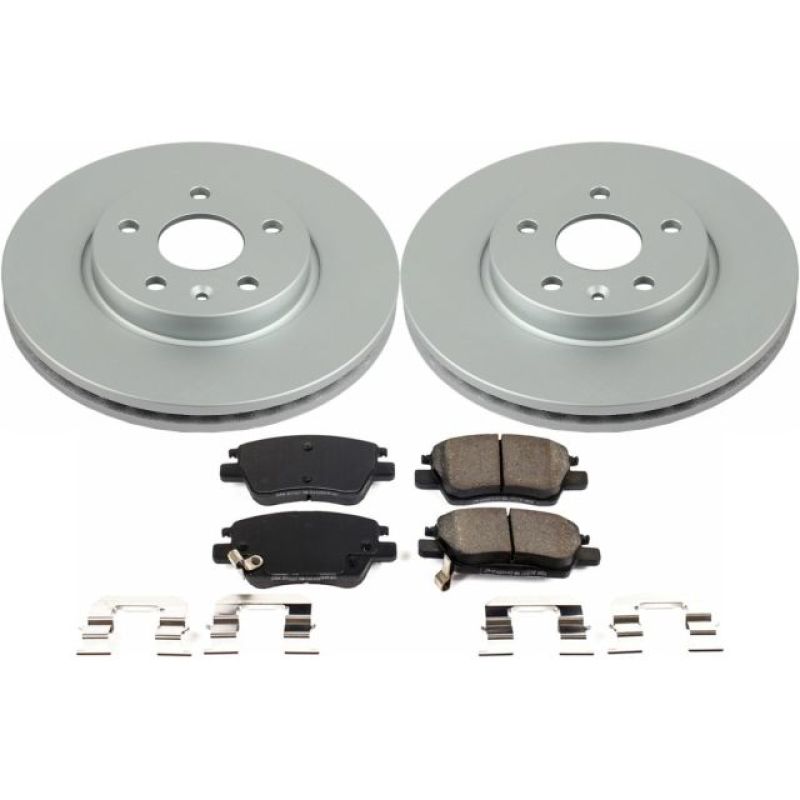 PSB Z17 Evolution Coated Kit - Power Stop 17-19 Chevrolet Bolt EV Front Z17 Evolution Geomet Coated Brake Kit
