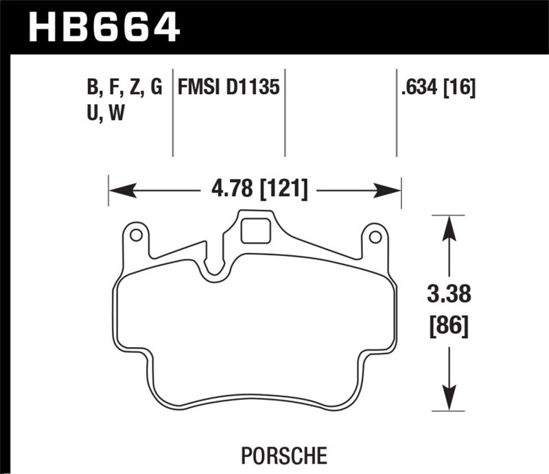 HAWK HPS 5.0 Brake Pad Sets - Hawk 06-14 Porsche Cayman Rear HPS 5.0 Brake Pads