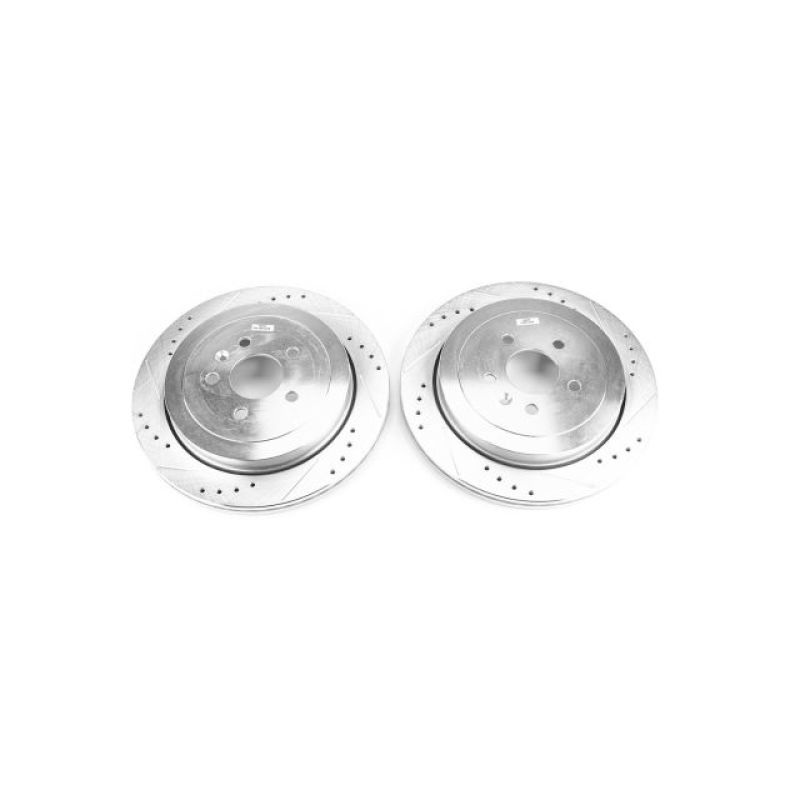 PSB Evolution Drill/Slot Rotor - Power Stop 13-19 Lincoln MKT Rear Evolution Drilled & Slotted Rotors - Pair