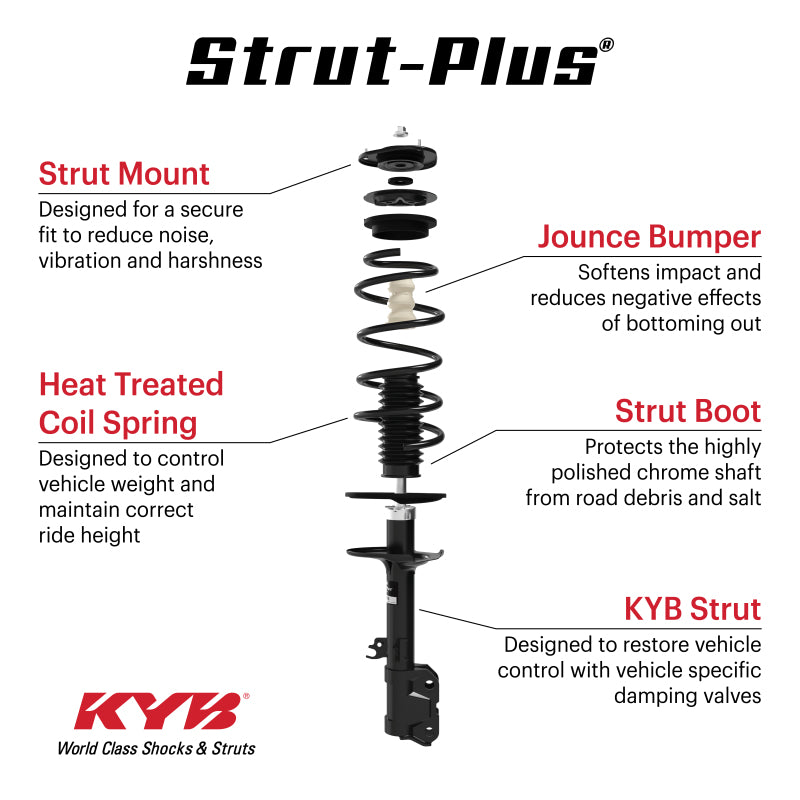 KYB Shocks & Struts Strut Plus - KYB 10-13 Kia Forte / Forte Koup EX Strut-Plus Shock Assembly - Front Left