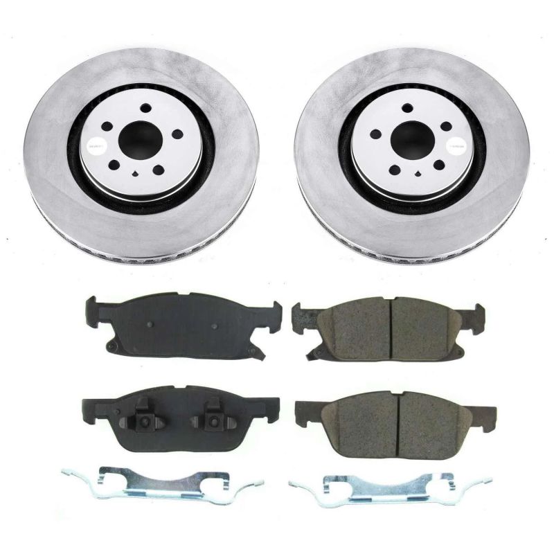 PSB Z17 Evolution Coated Kit - Power Stop 2019 Ford Edge Front Z17 Evolution Geomet Coated Brake Kit