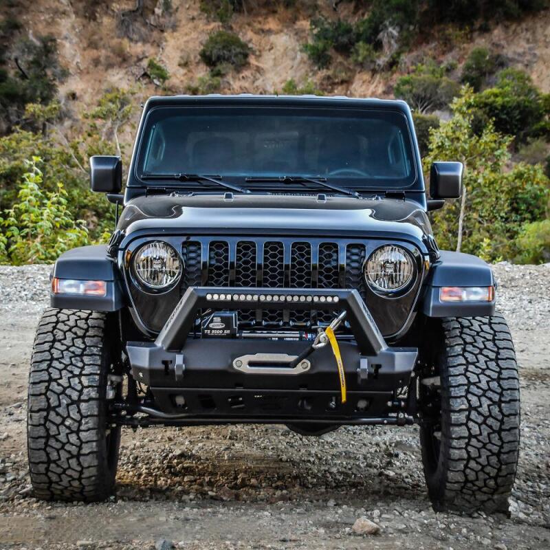 WES Snyper Stubby Bumpers - Westin 18-19 Jeep Wrangler JL WJ2 Stubby Front Bumper - Textured Black
