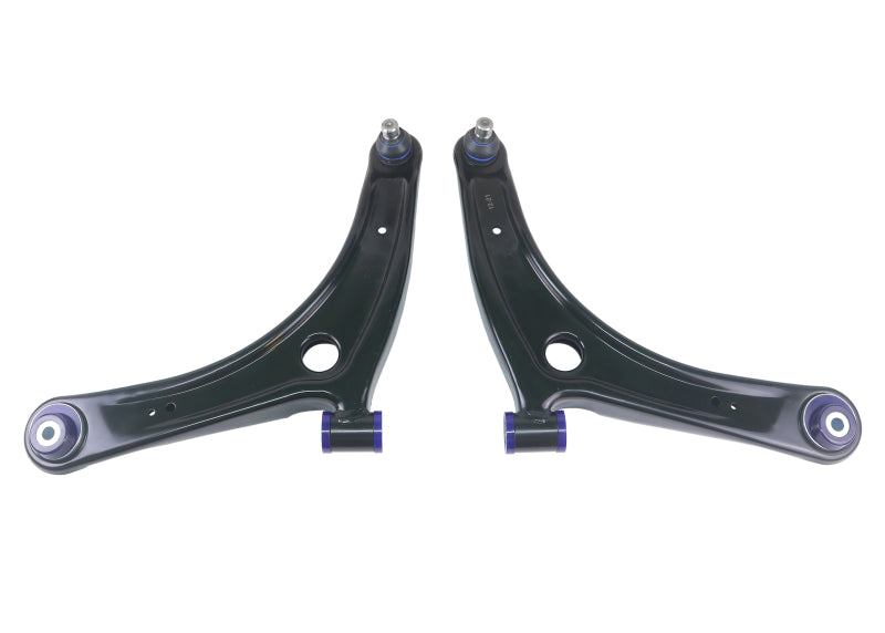 SPR Control Arms - Front - SuperPro 2008 Mitsubishi Lancer GTS Front Lower Control Arm Set w/ Bushings - w/ Positive Caster