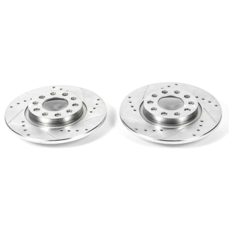 PSB Evolution Drill/Slot Rotor - Power Stop 15-17 Chrysler 200 Rear Evolution Drilled & Slotted Rotors - Pair