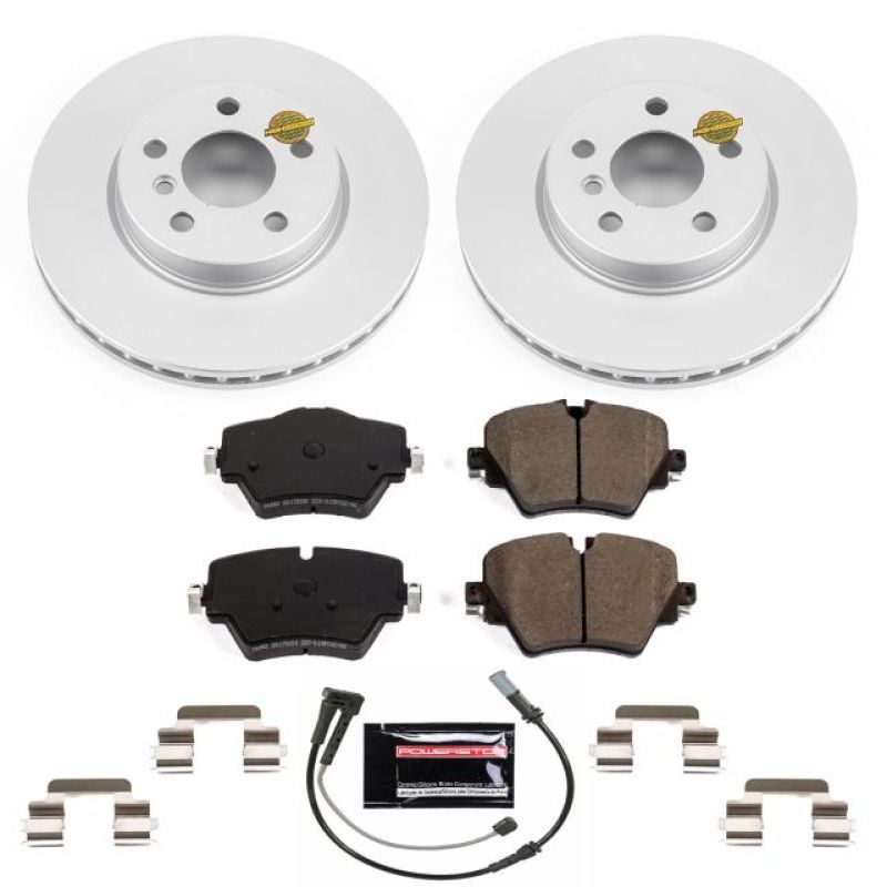 PSB Z23 Evolution Coated Kit - Power Stop 2019 Mini Cooper Clubman Front Z23 Evolution Sport Coated Brake Kit