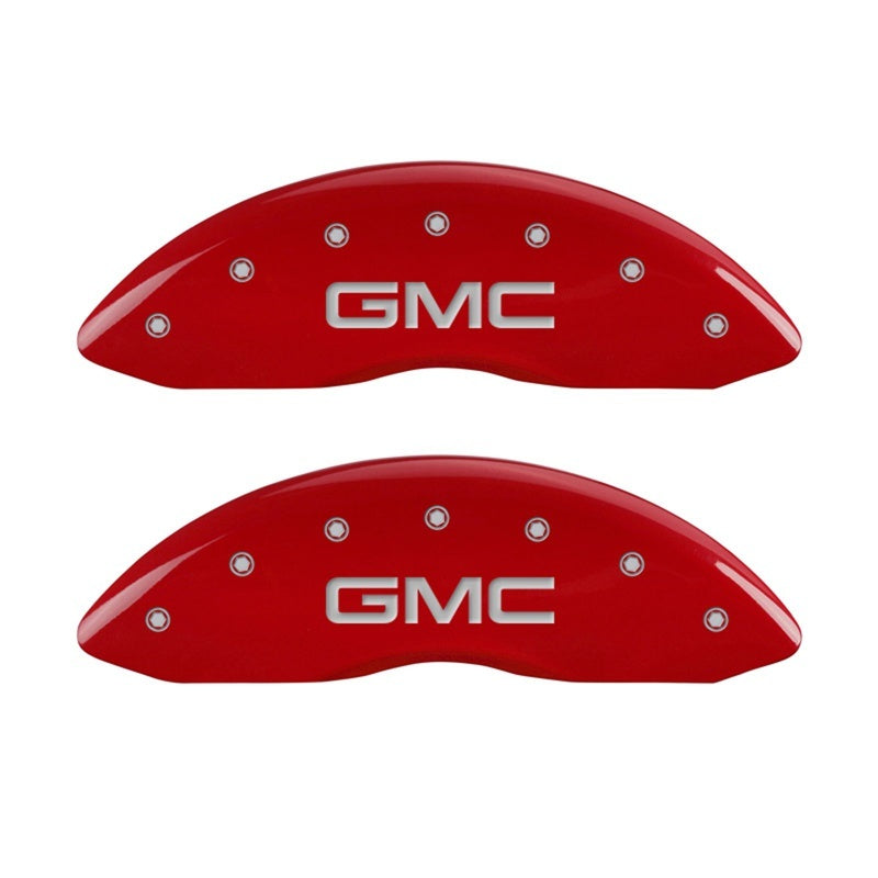 MGP Caliper Covers 2 Logo - MGP 2 Caliper Covers Engraved Front GMC Red Finish Silver Characters 2008 GMC Canyon