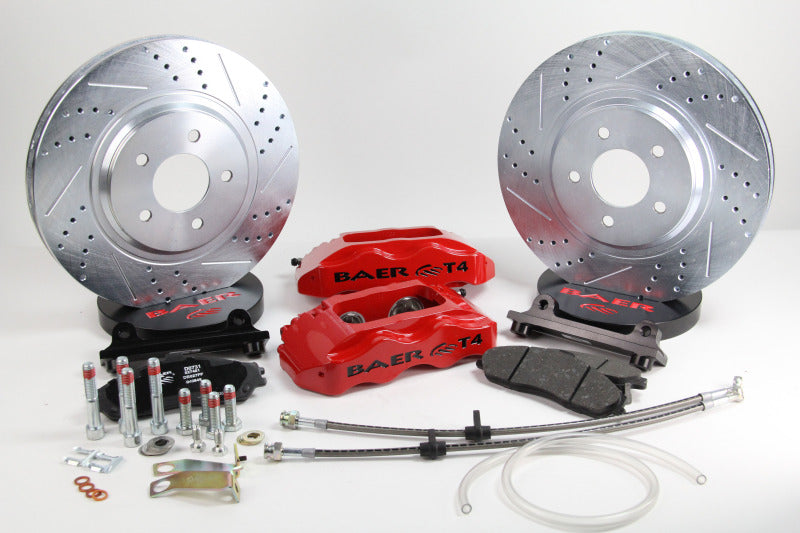 BAE Track4 Brake Kits - Baer Brakes 88-96 Chevrolet Corvette 13in Track4 Front SDZ Brake Kit - Fire Red