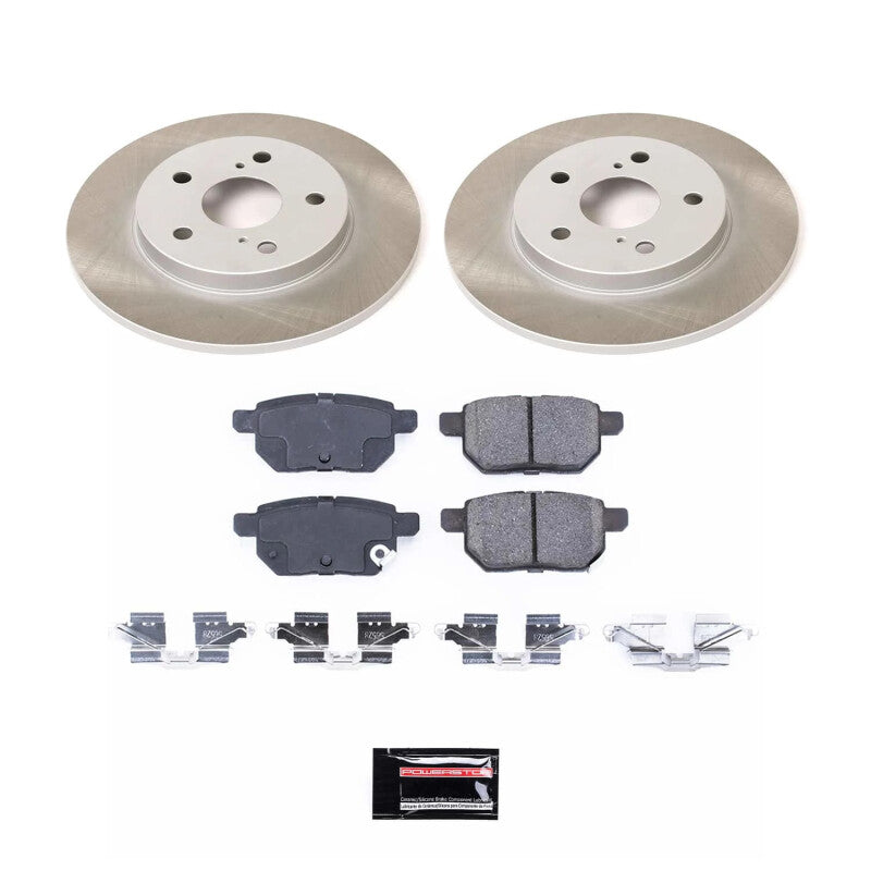 PSB Semi-Coated Rotor Kits - Power Stop 09-13 Toyota Matrix Rear Semi-Coated Rotor Kit