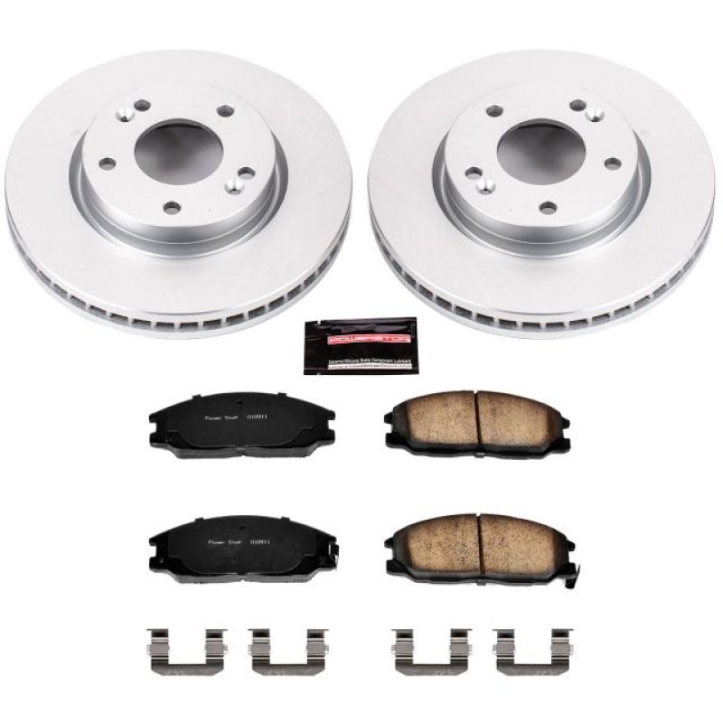 PSB Z17 Evolution Coated Kit - Power Stop 01-05 Hyundai Santa Fe Front Z17 Evolution Geomet Coated Brake Kit