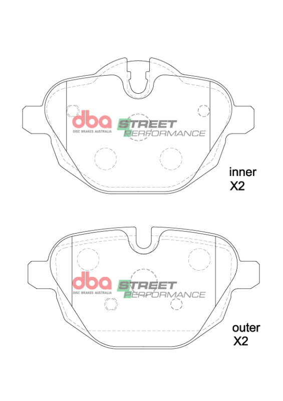 DBA SP Performance Brake Pads - DBA 11-17 BMW 528i SP Performance Rear Brake Pads