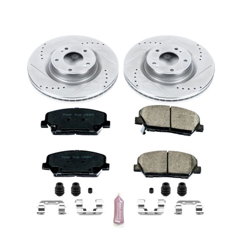 PSB Z23 Evolution Kit - Power Stop 10-16 Hyundai Genesis Coupe Front Z23 Evolution Sport Brake Kit