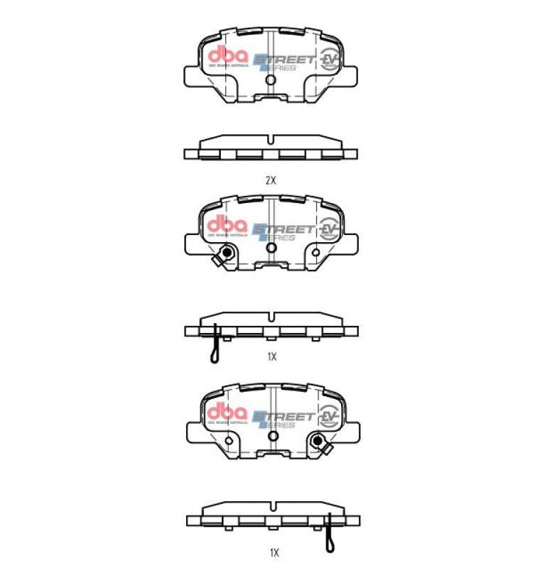 DBA Street Series Brake Pads - DBA 14-17 Mazda 3 (Mexico Build) Rear SSEV Street Series Brake Pads