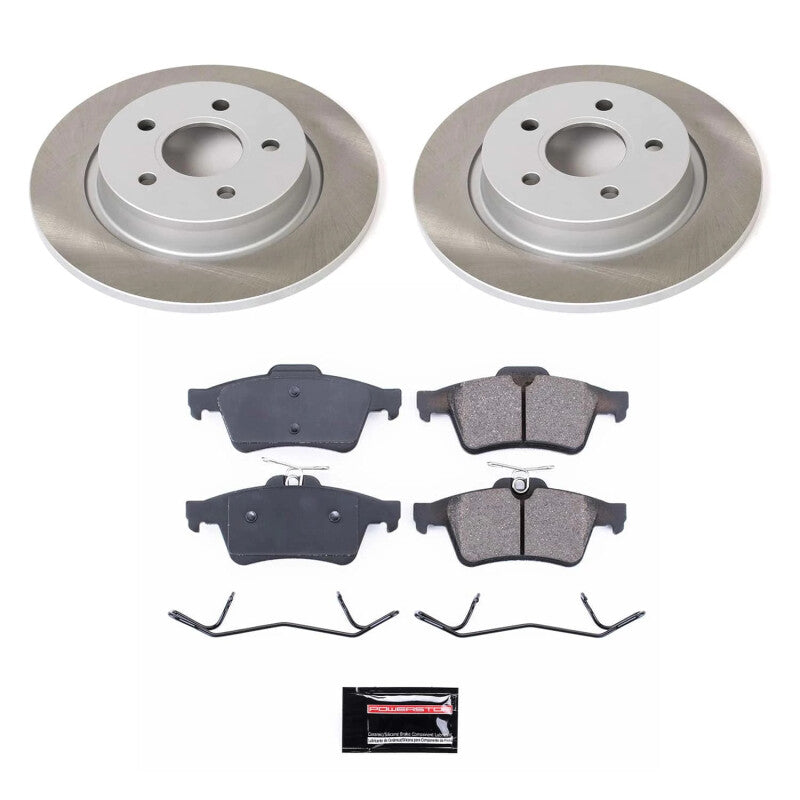 PSB Semi-Coated Rotor Kits - Power Stop 06-11 Volvo V50 Rear Semi-Coated Rotor Kit