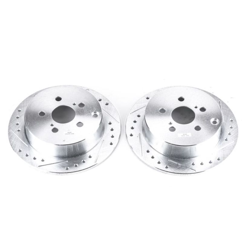 PSB Evolution Drill/Slot Rotor - Power Stop 03-06 Pontiac Vibe Rear Evolution Drilled & Slotted Rotors - Pair